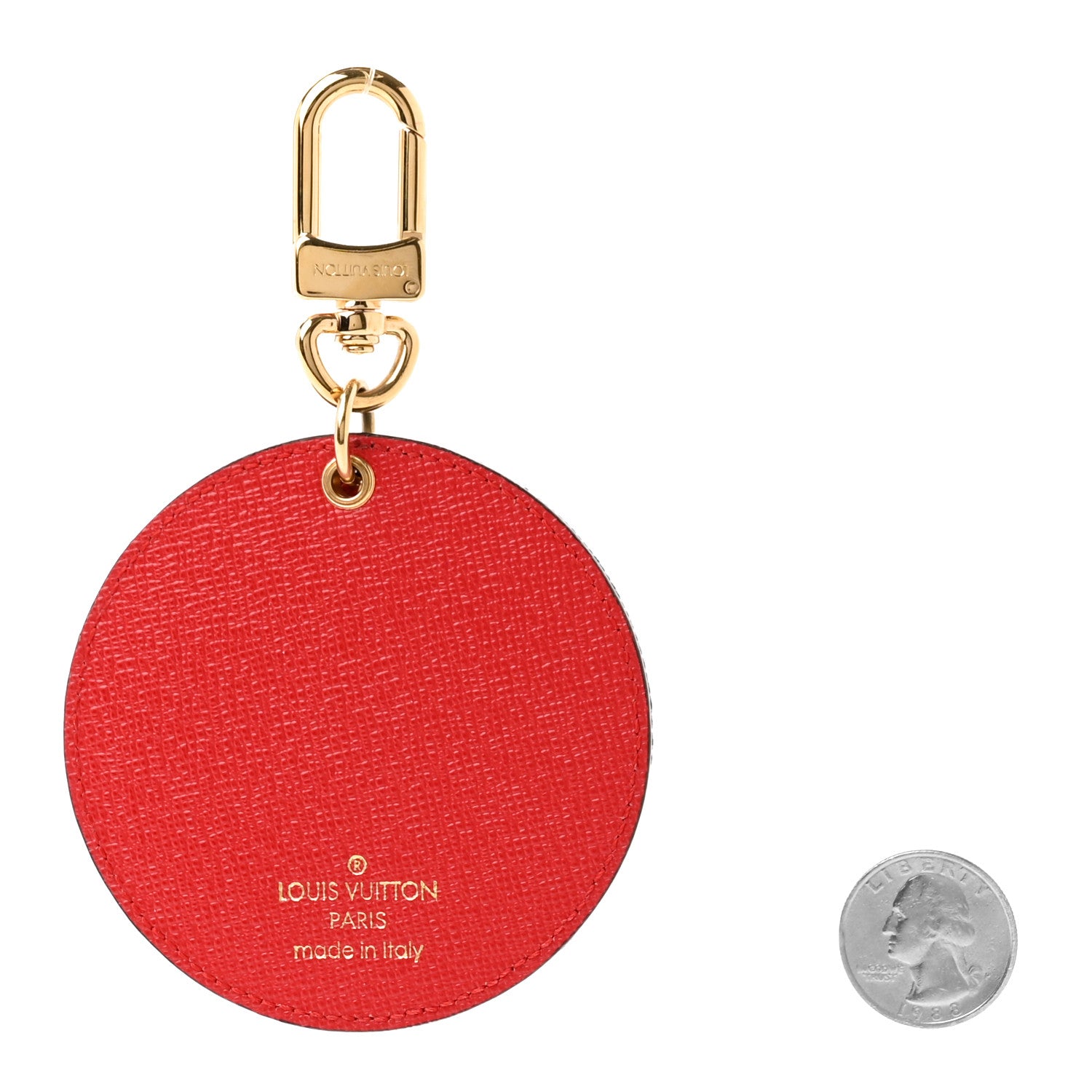 Louis Vuitton Denim Damier Monogram Patchwork Bag Charm Key Holder 2 of 4