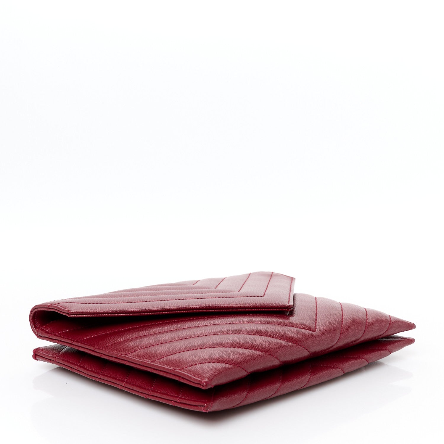 Saint Laurent Grain De Poudre Matelasse Tribeca Chain Wallet Amaretto 4 of 13