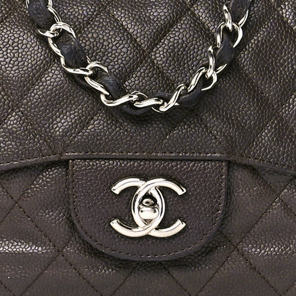 Chanel Caviar Quilted Jumbo Single Flap Dark Brown 9 of 13