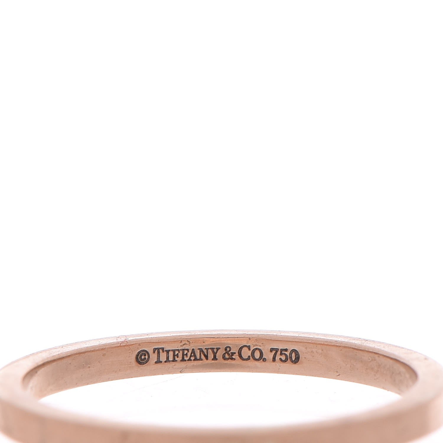 Tiffany 18K Rose Gold Classic Wedding Band Ring 56 7.5 3 of 5