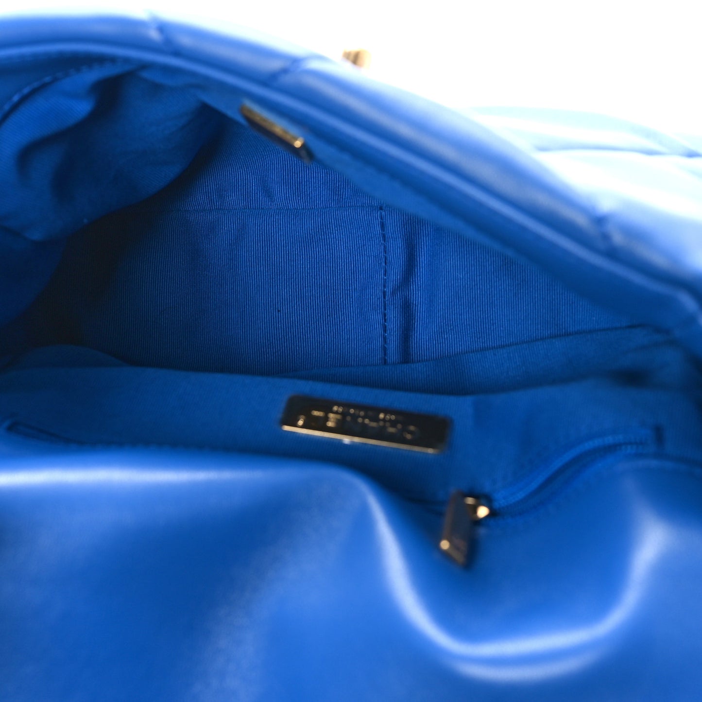 Lambskin Quilted Medium Chanel 19 Flap Blue