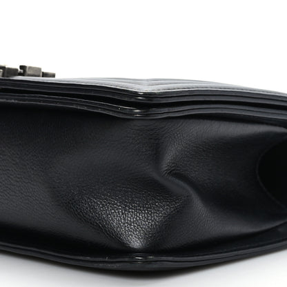 Chanel Calfskin Double Stitch Medium Boy Flap Black 9 of 10