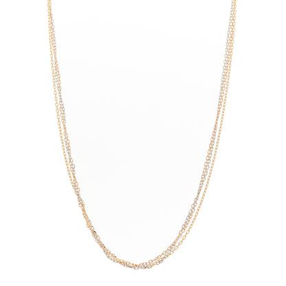 Cartier 18K Pink Yellow White Gold Three Chain Necklace 1 of 6