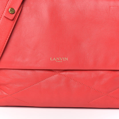 Lanvin Lambskin Quilted Medium Sugar Flap Shoulder Bag Framboise Raspberry 10 of 10