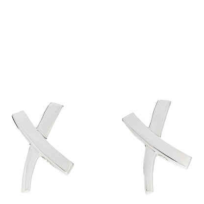 Tiffany Sterling Silver Paloma Picasso Graffiti X Earrings 1 of 7
