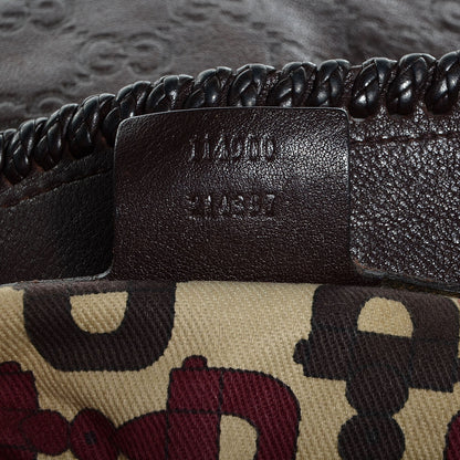 Gucci Guccissima Large Horsebit Chain Hobo Chocolate Brown 7 of 7