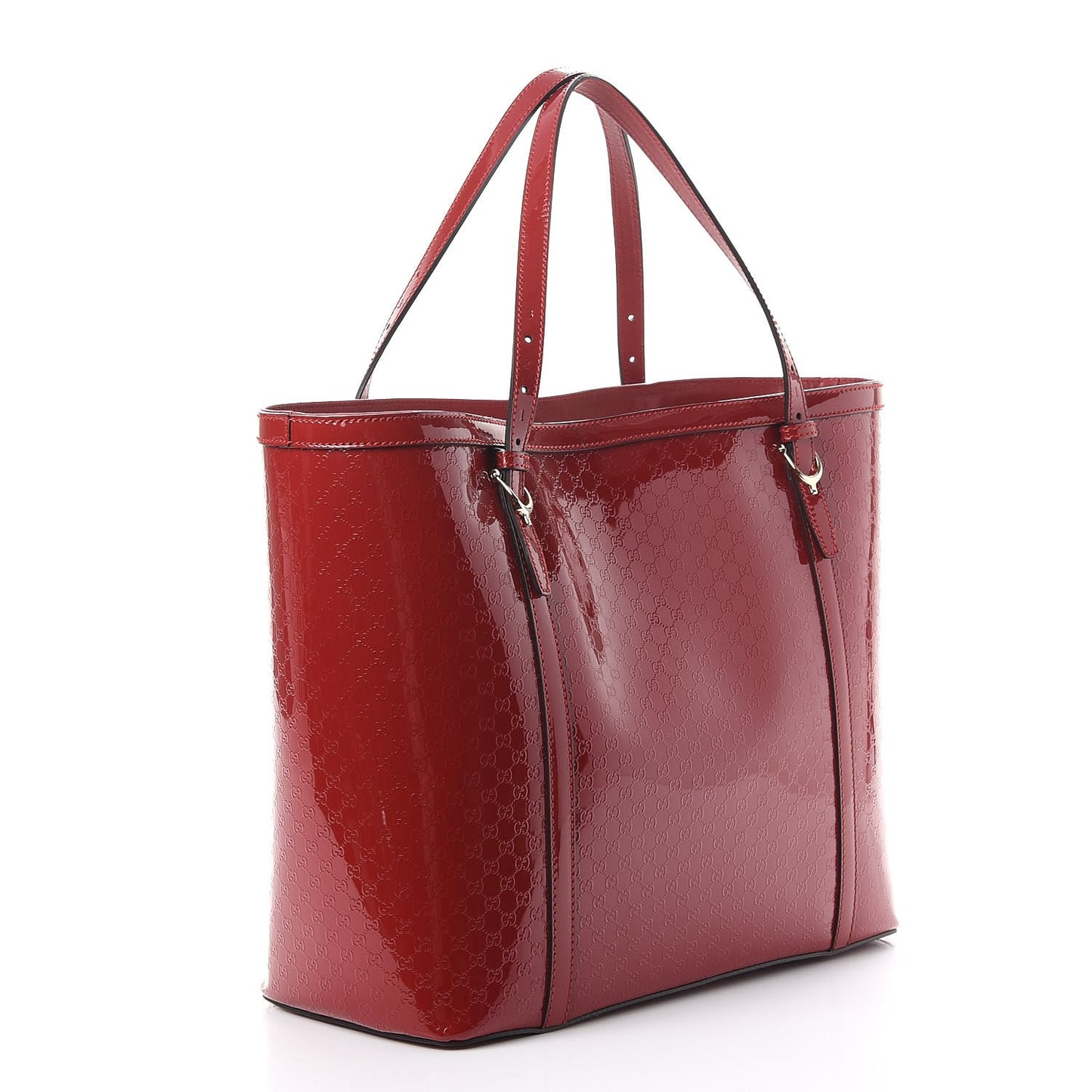 Patent Microguccissima Medium Nice Tote Rose Bed