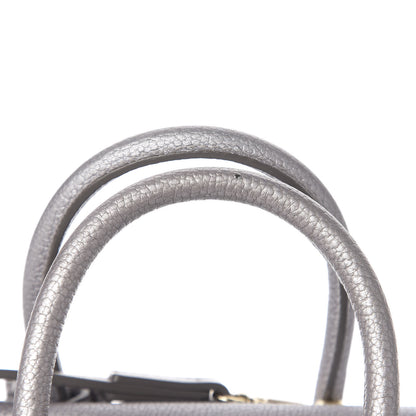 MCM Metallic Grained Calfskin Mini Milla Tote Spike Silver 6 of 11