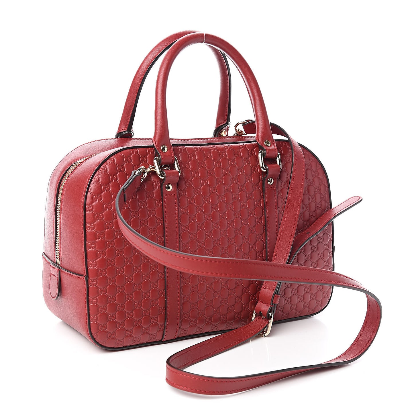 Soft Microguccissima Medium Crossbody Bag Rosso
