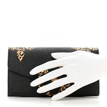 Louis Vuitton Monogram Giant Jungle Sarah Wallet Black 2 of 7