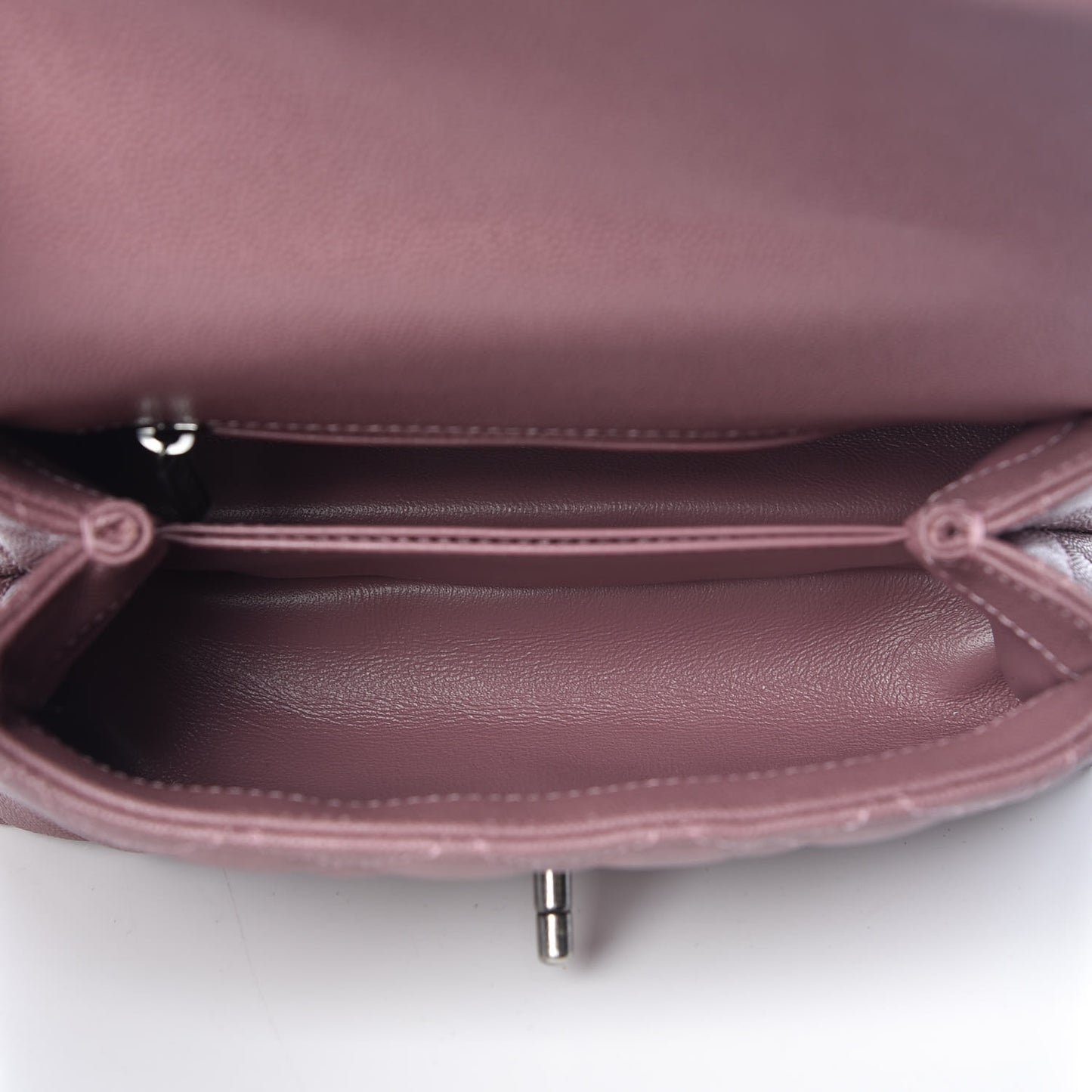 Caviar Lizard Quilted Mini Coco Handle Flap Pink
