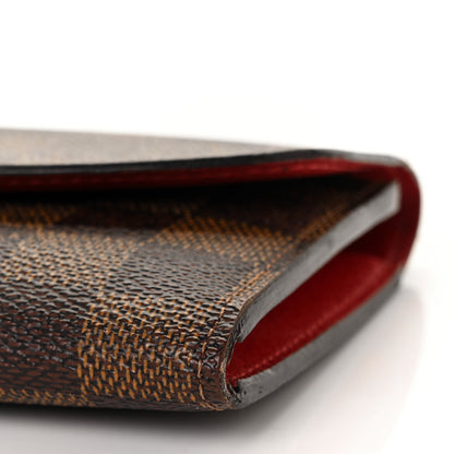 Louis Vuitton Damier Ebene Emilie Wallet Red 9 of 9
