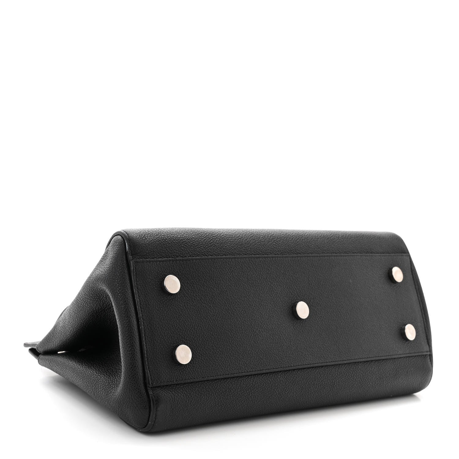 Saint Laurent Grained Calfskin Small Cabas Rive Gauche Black 4 of 10