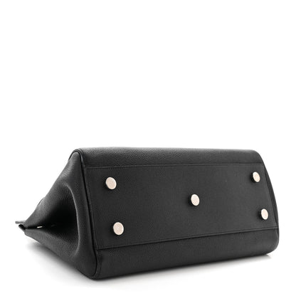 Saint Laurent Grained Calfskin Small Cabas Rive Gauche Black 4 of 10