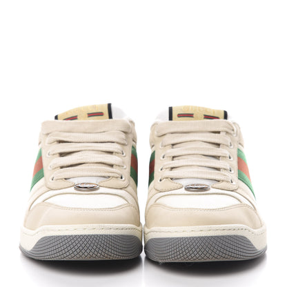 Gucci Nylon Nubuck Web Womens Screener Sneakers 36.5 Mystic White Dusty Milk 2 of 9