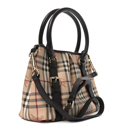 Burberry Haymarket Check Small Northfield Tote Chocolate 3 of 9