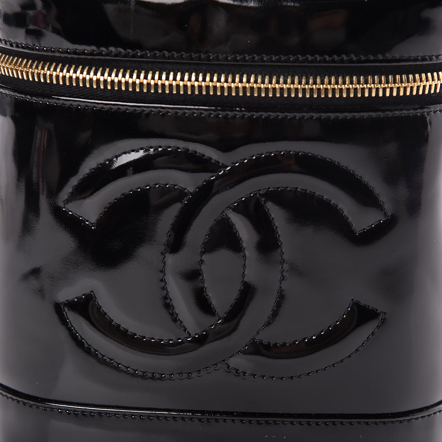 Chanel Patent Vanity Cosmetic Case Black 9 of 16