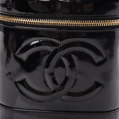 Chanel Patent Vanity Cosmetic Case Black 9 of 16
