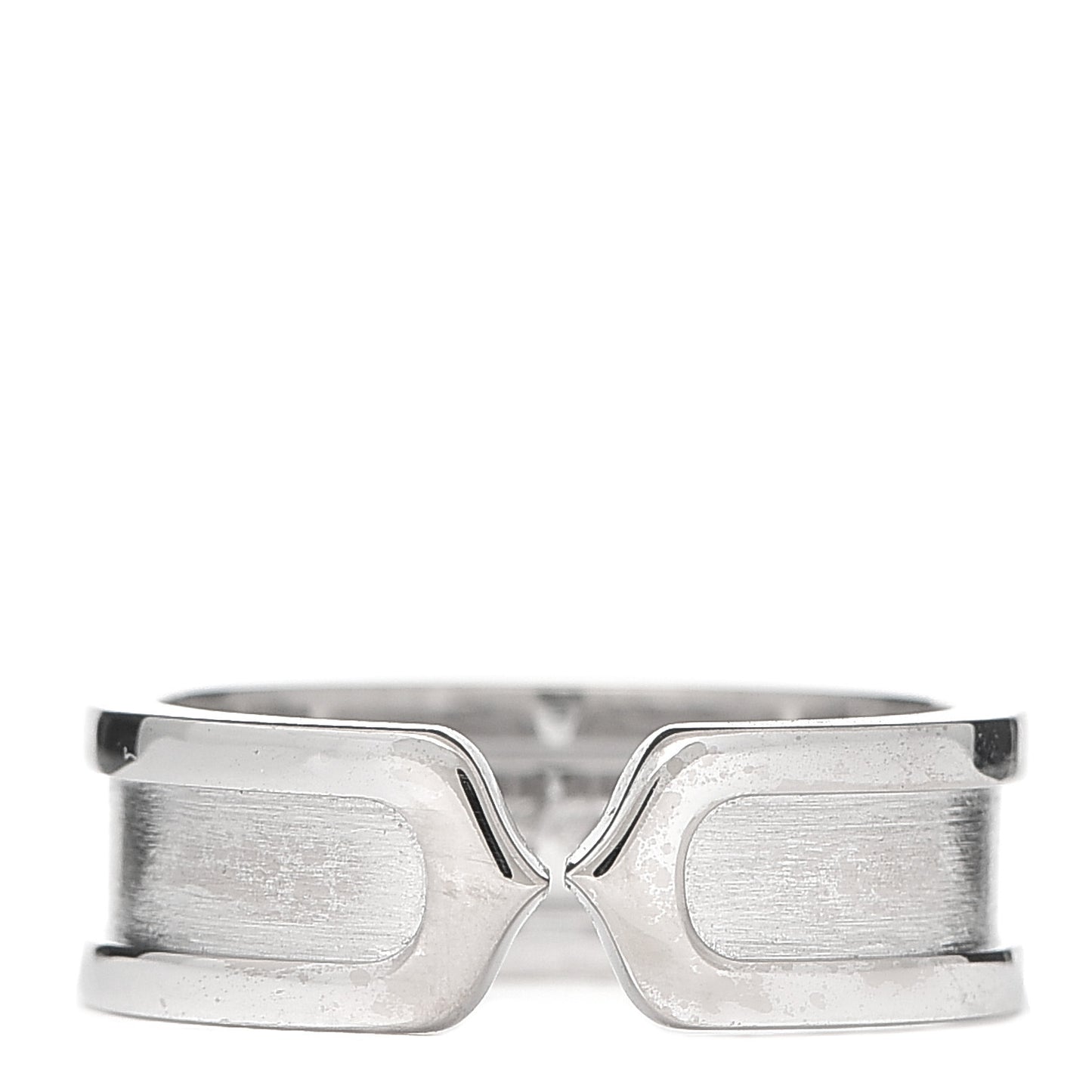 18K White Gold 6.5mm C De Cartier Ring 53 6.5