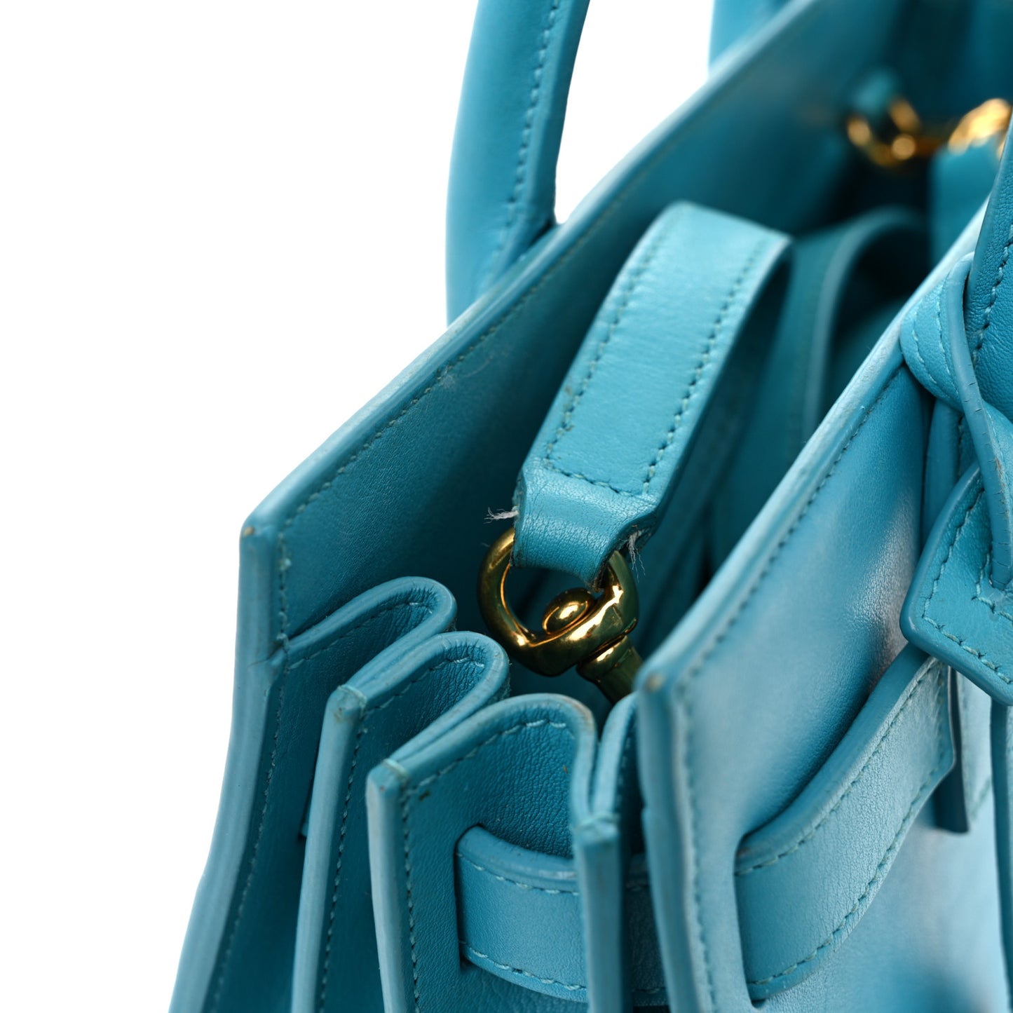 Calfskin Nano Sac De Jour Turquoise