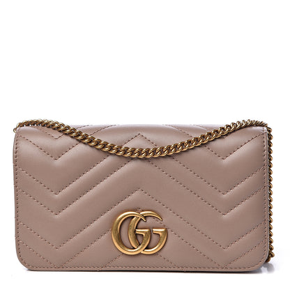 Gucci Calfskin Matelasse GG Marmont Mini Bag Porcelain Rose 1 of 11