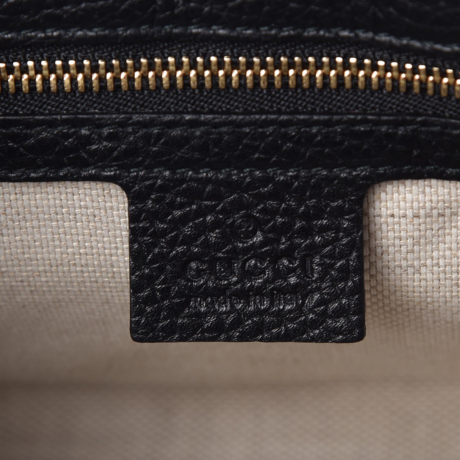 Gucci Pebbled Calfskin Medium Soho Flap Crossbody Black 6 of 7