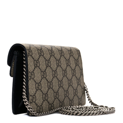 Gucci GG Supreme Monogram Super Mini Dionysus Shoulder Bag Black 3 of 9