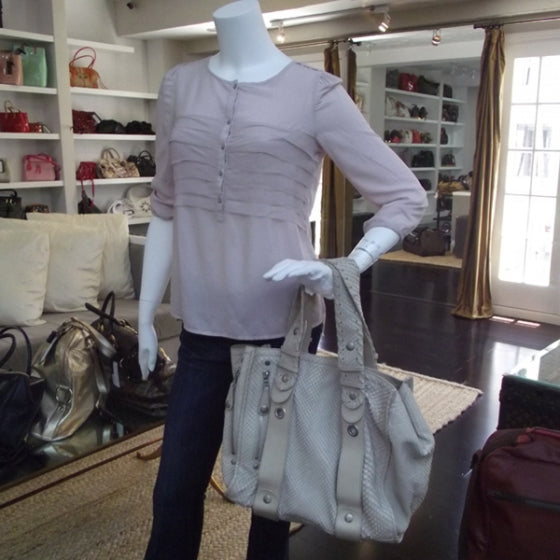 Python Silverado Tote Ivory
