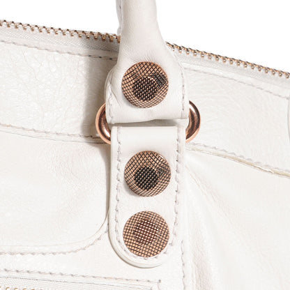 Balenciaga Agneau Giant 12 Rose Gold Hardware Work White Light 6 of 13