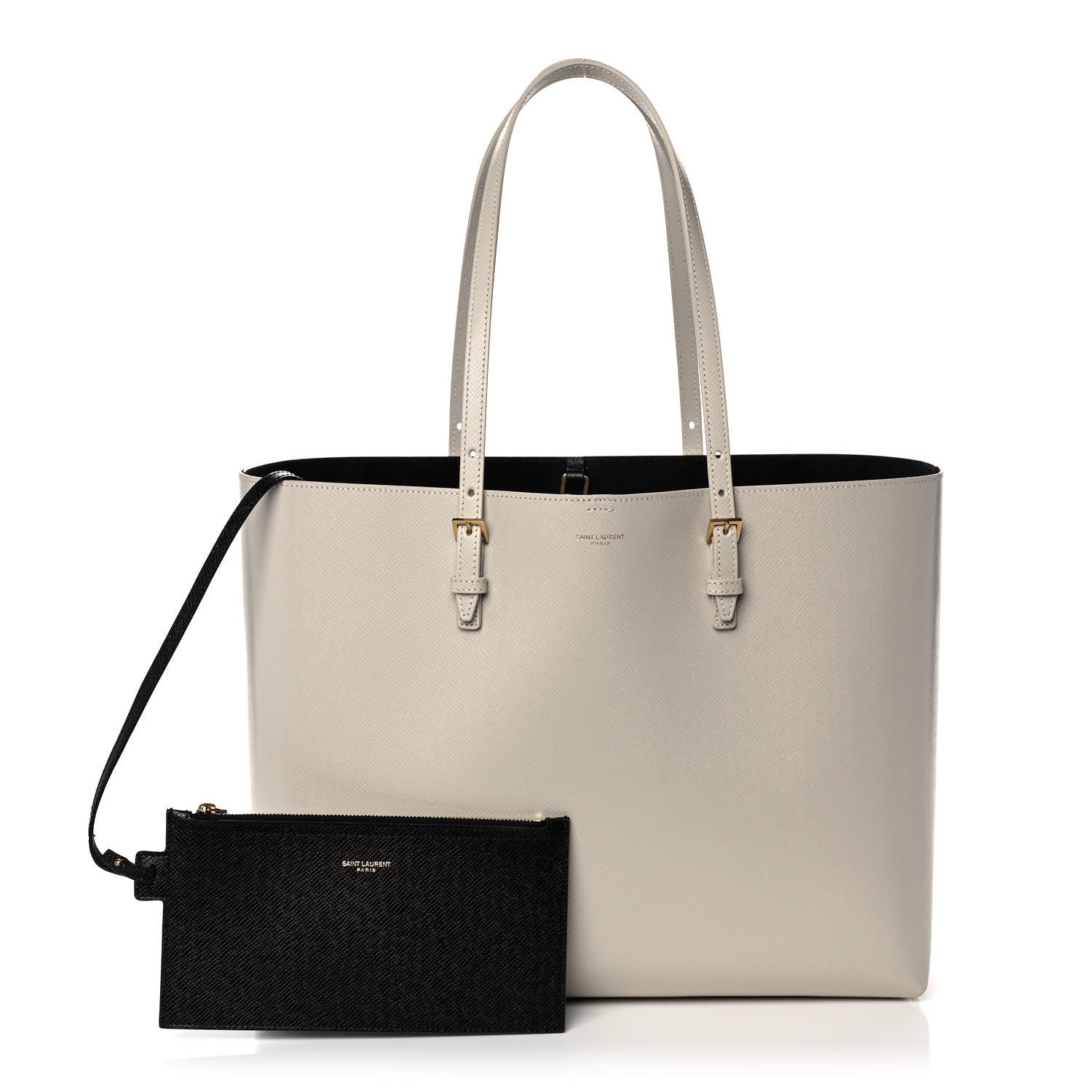 Saint Laurent Grained Calfskin Large Shopping Tote Vintage Black 1 of 11