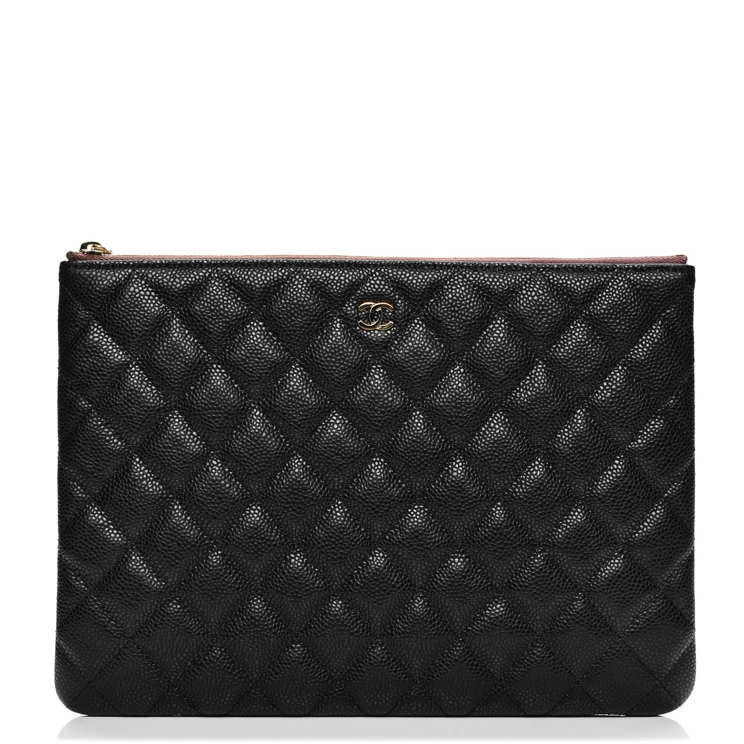 Caviar Quilted Medium Cosmetic Case Black