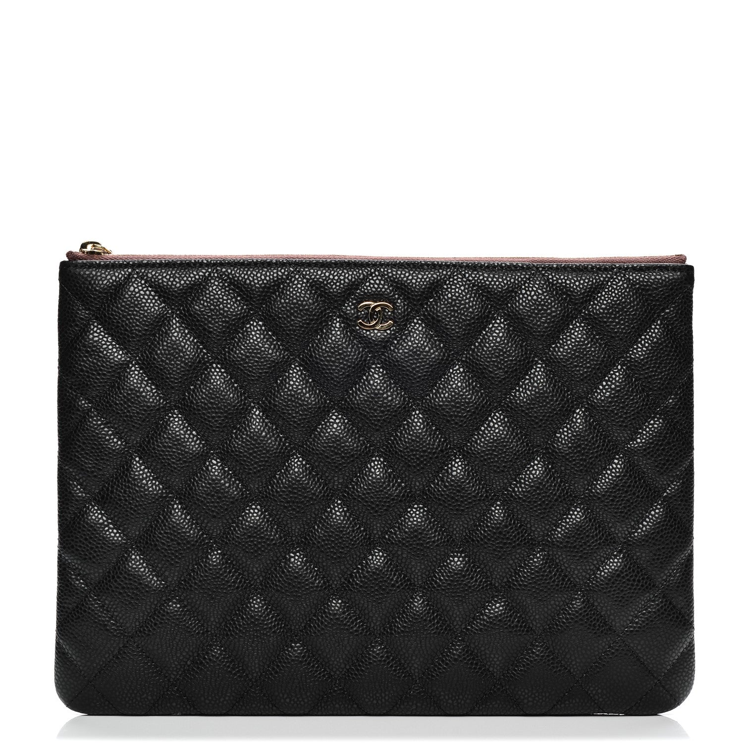 Chanel Caviar Quilted Medium Cosmetic Case Black 1 of 8