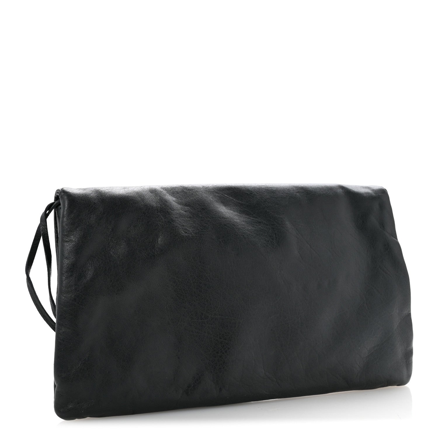 Balenciaga Agneau Giant 12 Rose Gold Hardware Envelope Clutch Anthracite 4 of 14