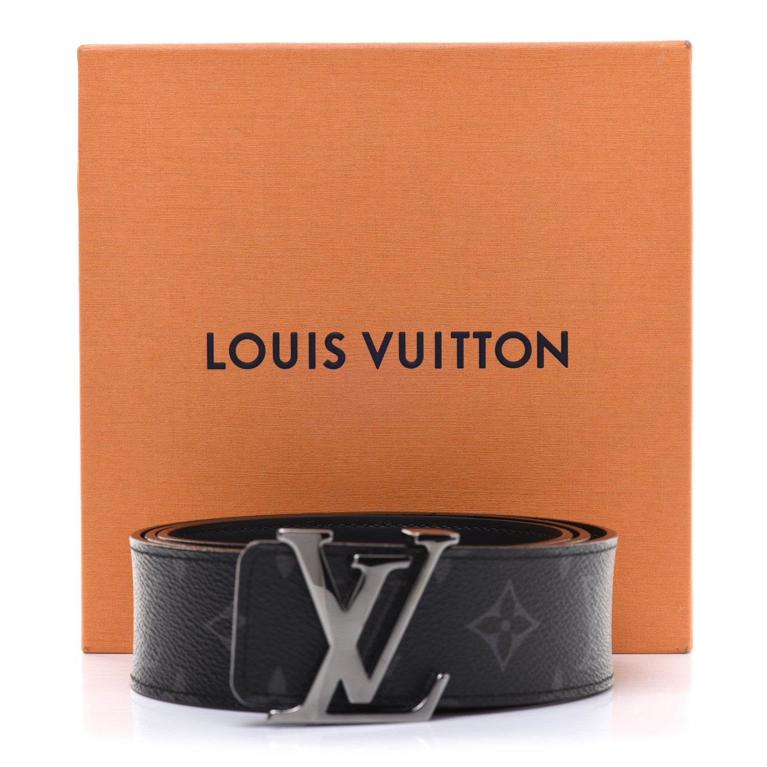 Louis Vuitton Monogram Eclipse Taigarama 40mm LV Initiales Reversible Belt 95 38 Black 8 of 8