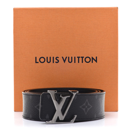 Louis Vuitton Monogram Eclipse Taigarama 40mm LV Initiales Reversible Belt 95 38 Black 8 of 8