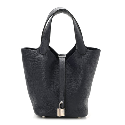 Hermes Taurillon Clemence Picotin Lock 18 PM Bleu Nuit 1 of 11