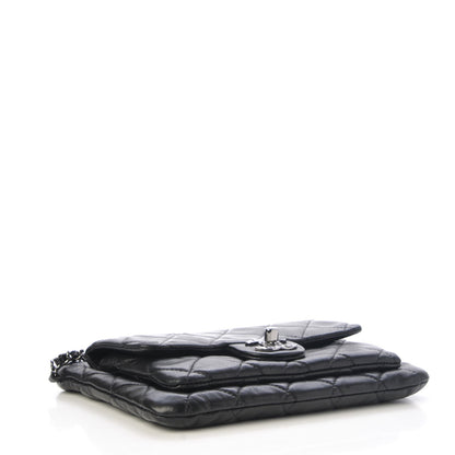 Chanel Lambskin Quilted Mineral Nights Flap Wristlet Black 4 of 8