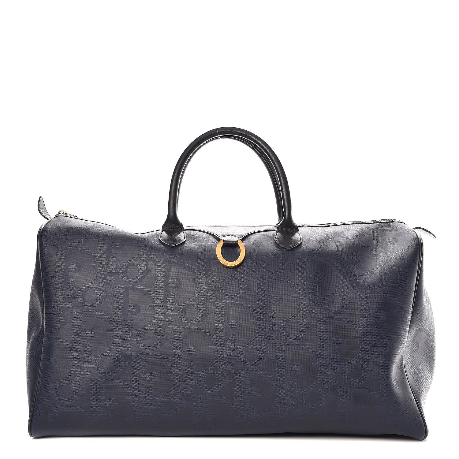 Christian Dior Coated Canvas Duffle Navy Blue 1 of 9