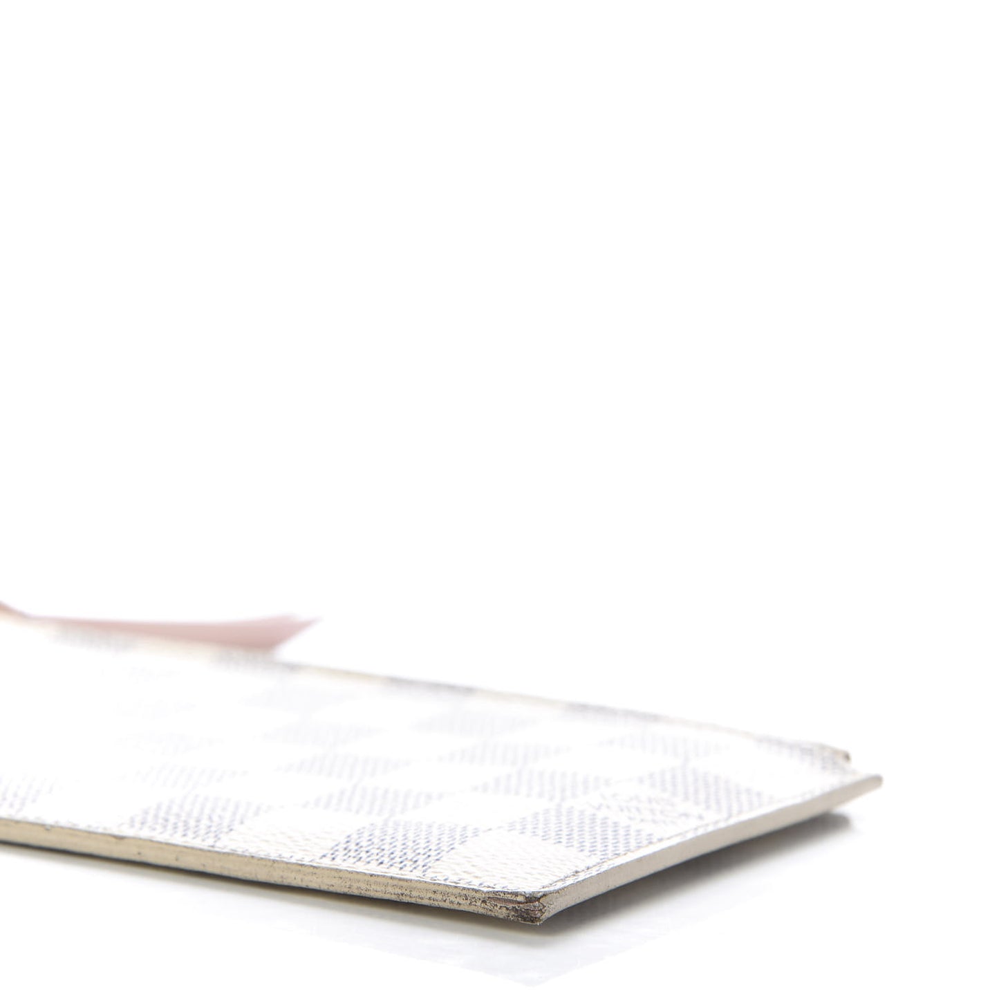 Damier Azur Felicie Chain Wallet Zippered Insert Rose Ballerine