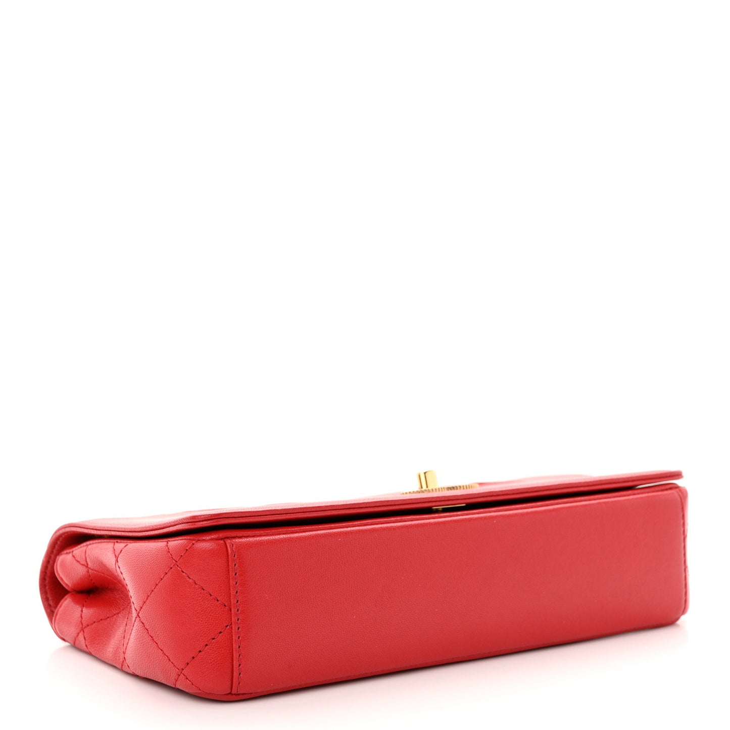 Sheepskin Quilted Medium Vintage Mademoiselle Flap Red