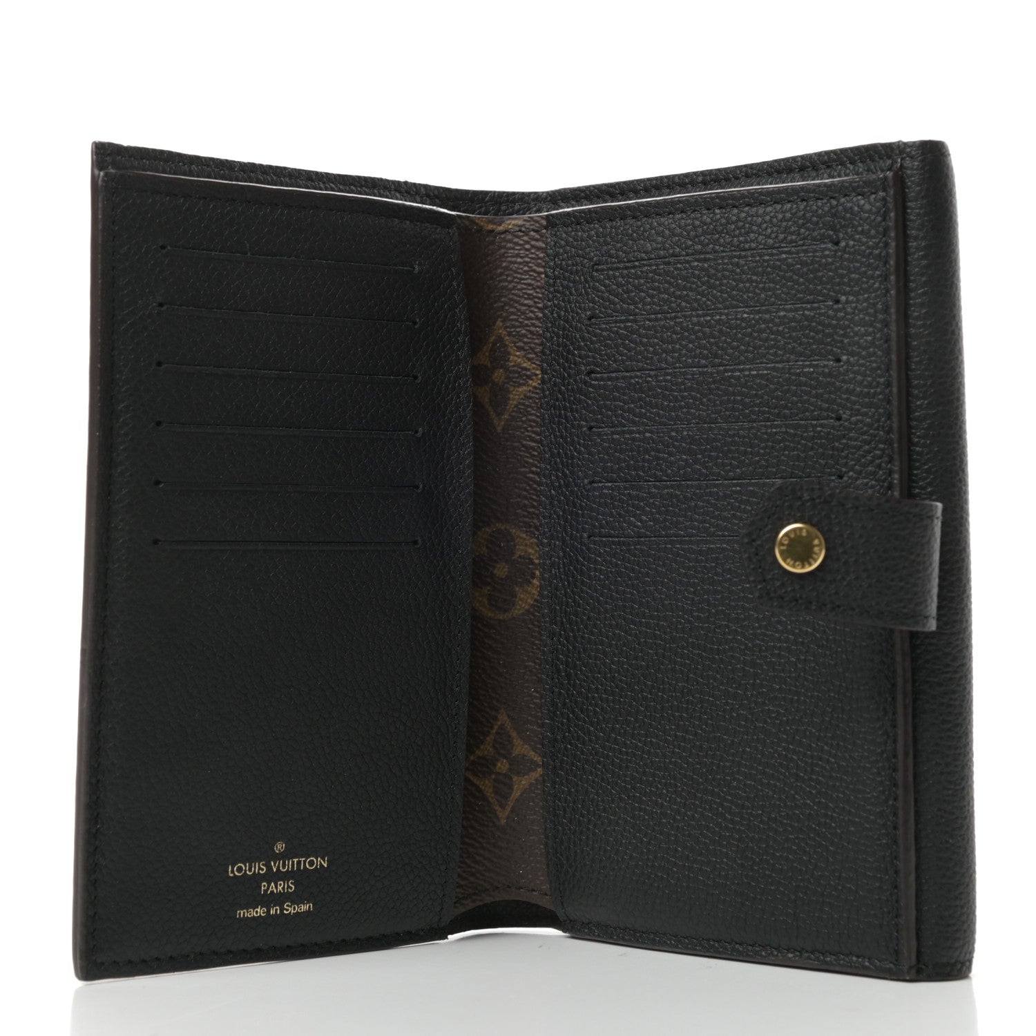 Louis Vuitton Monogram Pallas Compact Wallet Black 5 of 8
