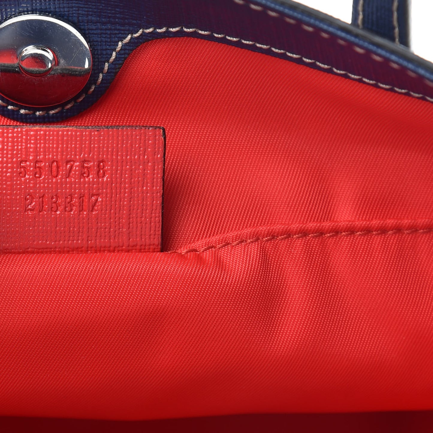 GG Supreme Monogram Childrens Crab Tote Navy