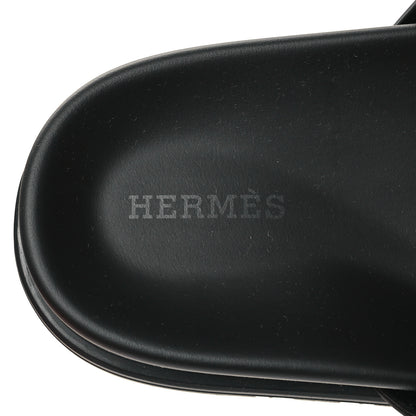 Hermes Calfskin Womens Chypre Sandals 39 Black 8 of 9