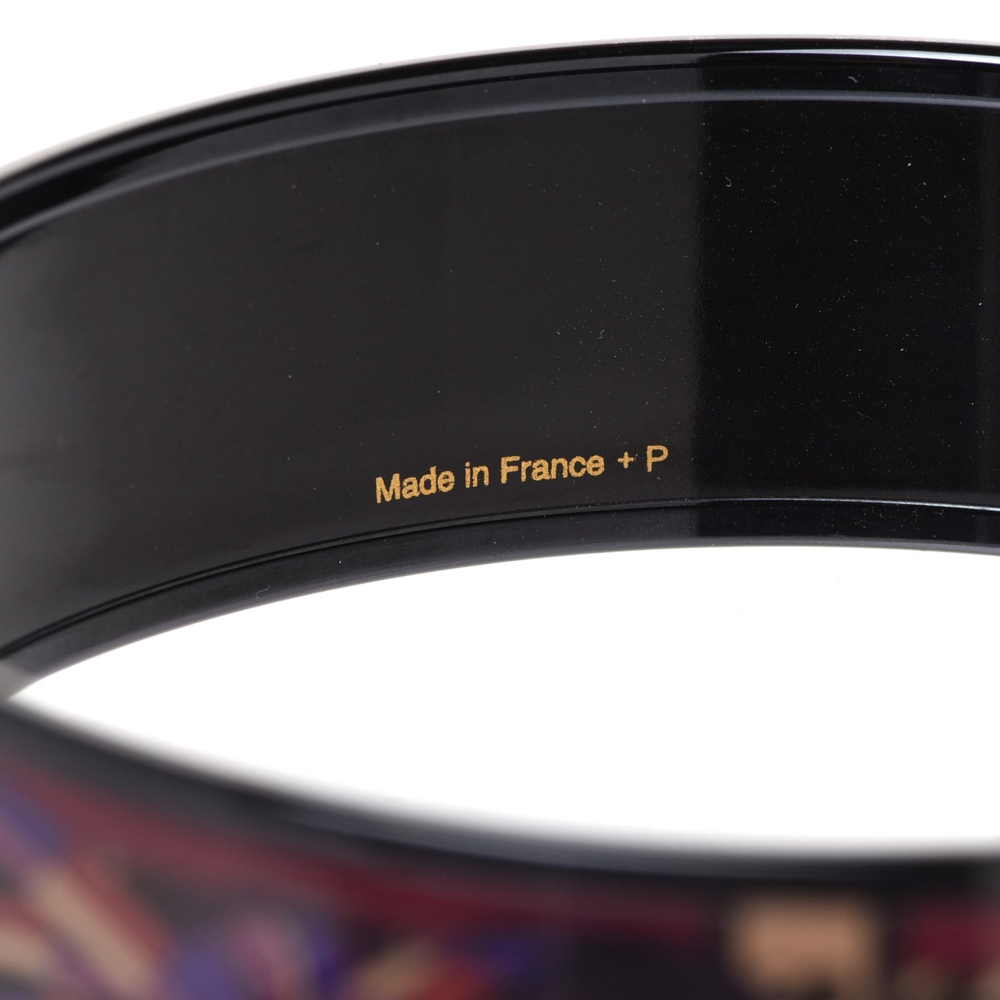 Enamel Printed Rubans de Cheval Wide Bracelet 70 Surteint
