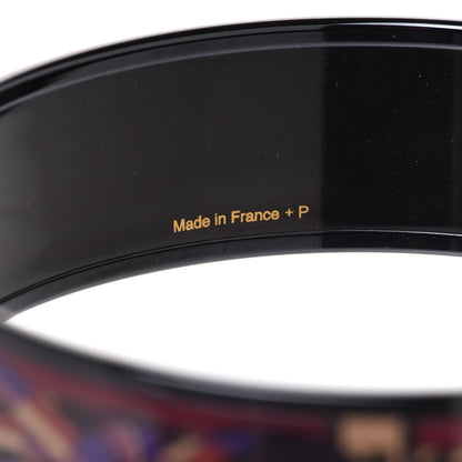 Hermes Enamel Printed Rubans de Cheval Wide Bracelet 70 Surteint 5 of 6