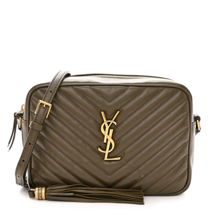 Saint Laurent Calfskin Matelasse Monogram Lou Camera Bag Military Olive 1 of 14