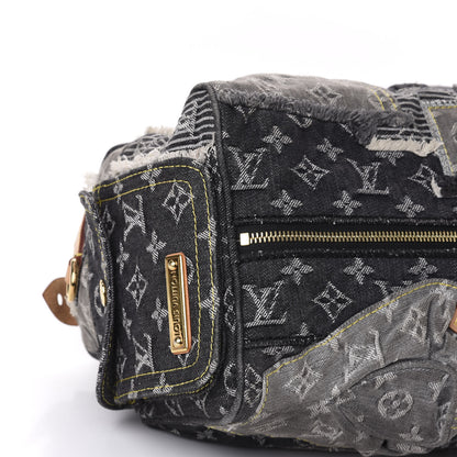 Louis Vuitton Denim Patchwork Speedy 30 Grey 6 of 10