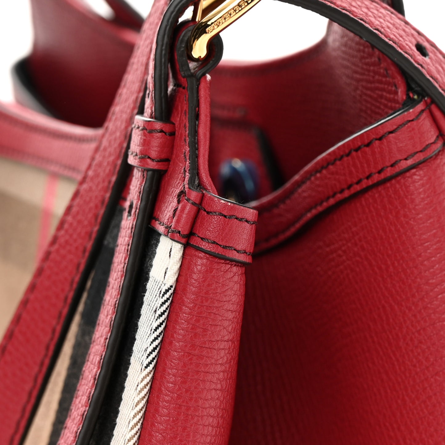House Check Small Canterbury Tote Russet Red
