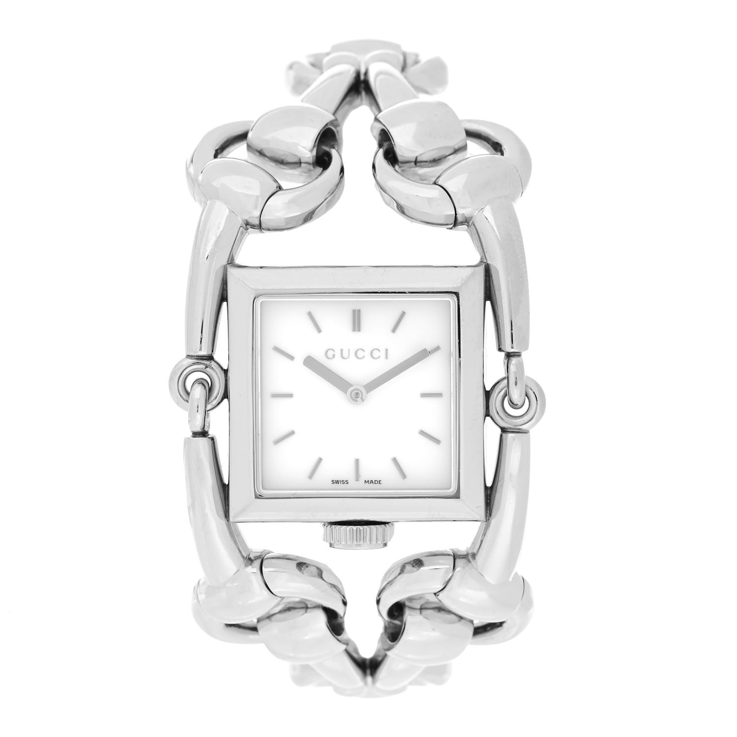 Gucci Stainless Steel Mother of Pearl 25mm Signoria Quartz Watch 1 of 4