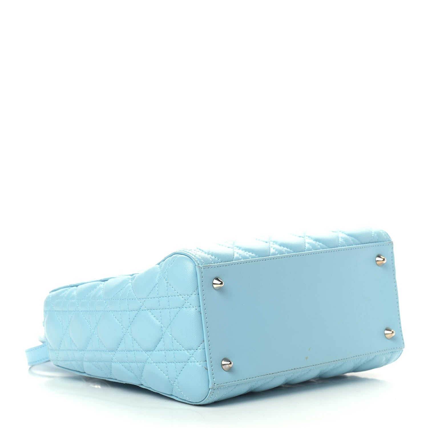 Christian Dior Lambskin Cannage Medium Lady Dior Light Blue 4 of 14